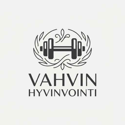 Tekoälyn luoma elegantti-tyylinen logopohja, hyvinvointi ja liikunta