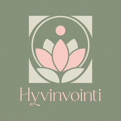 Tekoälyn luoma geometrinen-tyylinen logopohja, hyvinvointi ja liikunta