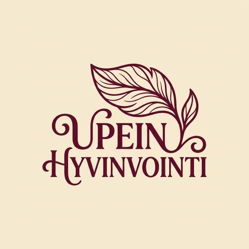 Tekoälyn luoma orgaaninen-tyylinen logopohja, hyvinvointi ja liikunta