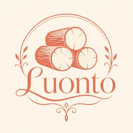 Tekoälyn luoma elegantti-tyylinen logopohja, metsä ja luonto