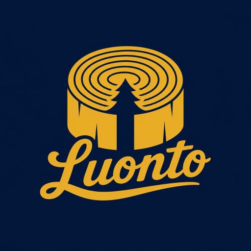 Tekoälyn luoma minimalistinen-tyylinen logopohja, metsä ja luonto