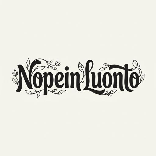 Tekoälyn luoma orgaaninen-tyylinen logopohja, metsä ja luonto