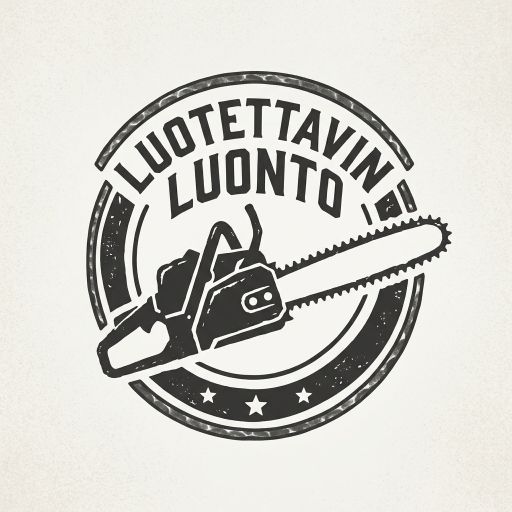 Tekoälyn luoma rouhea-tyylinen logopohja, metsä ja luonto