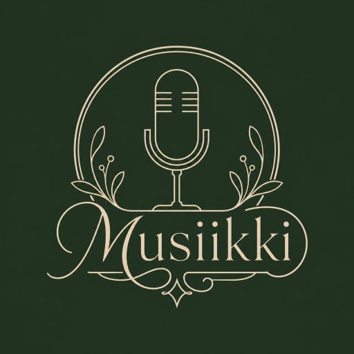 Tekoälyn luoma elegantti-tyylinen logopohja, musiikki ja ääni