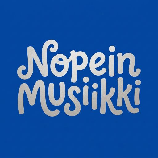 Tekoälyn luoma piirretty-tyylinen logopohja, musiikki ja ääni