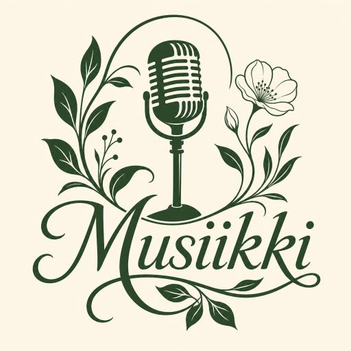 Tekoälyn luoma orgaaninen-tyylinen logopohja, musiikki ja ääni