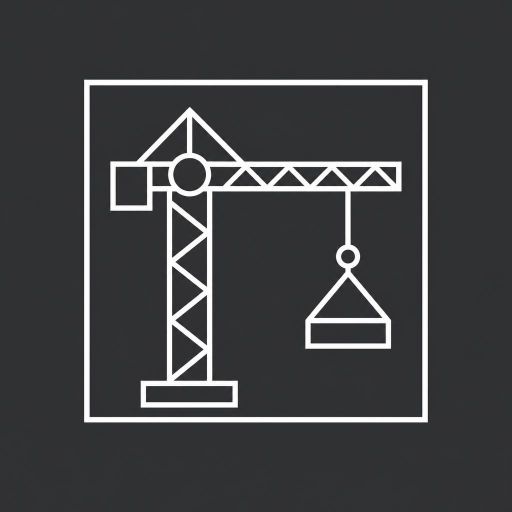 Tekoälyn luoma geometrinen-tyylinen logopohja, rakennus ja remontti