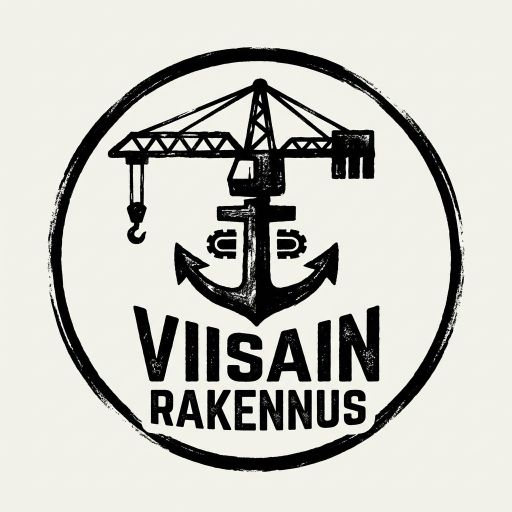 Tekoälyn luoma rouhea-tyylinen logopohja, rakennus ja remontti