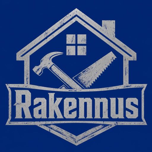 Tekoälyn luoma rouhea-tyylinen logopohja, rakennus ja remontti