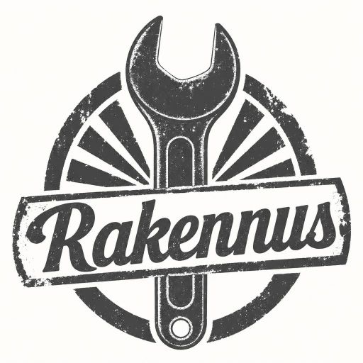 Tekoälyn luoma rouhea-tyylinen logopohja, rakennus ja remontti