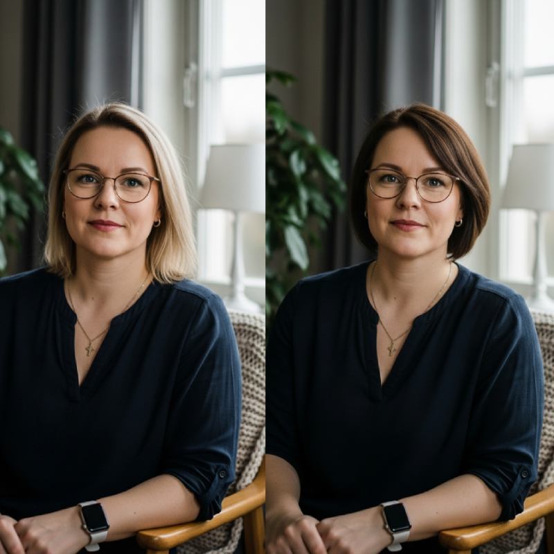 Hiustyylin vaihto - kokeile lyhyitä tummanruskeita hiuksia