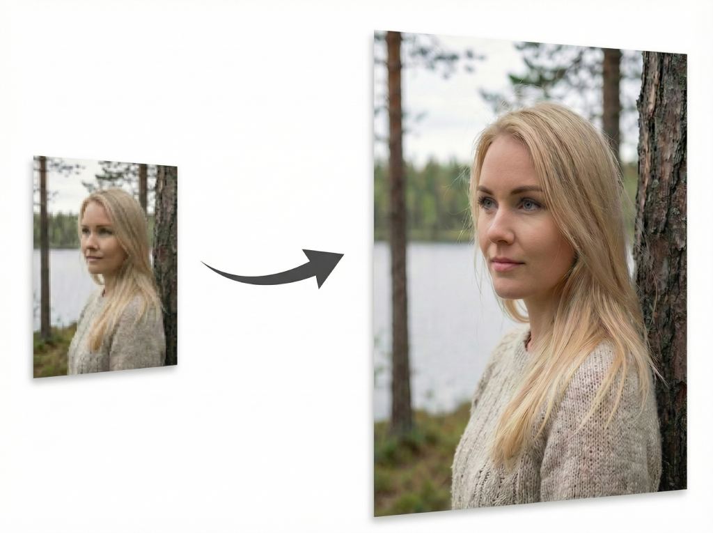 Kuvan suurentaminen tekoälyllä esimerkki 1