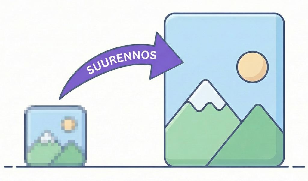 Kuvan suurentaminen tekoälyllä esimerkki 2